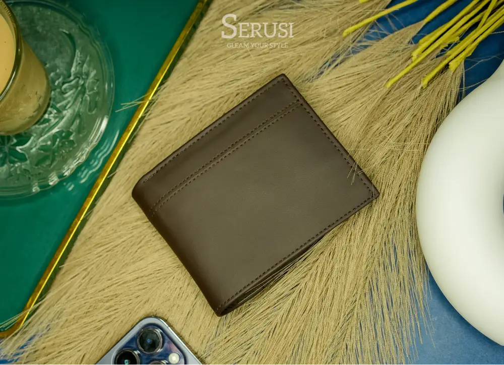 Premium Dark Brown Leather Sleek and Spacious wallet - Image 2