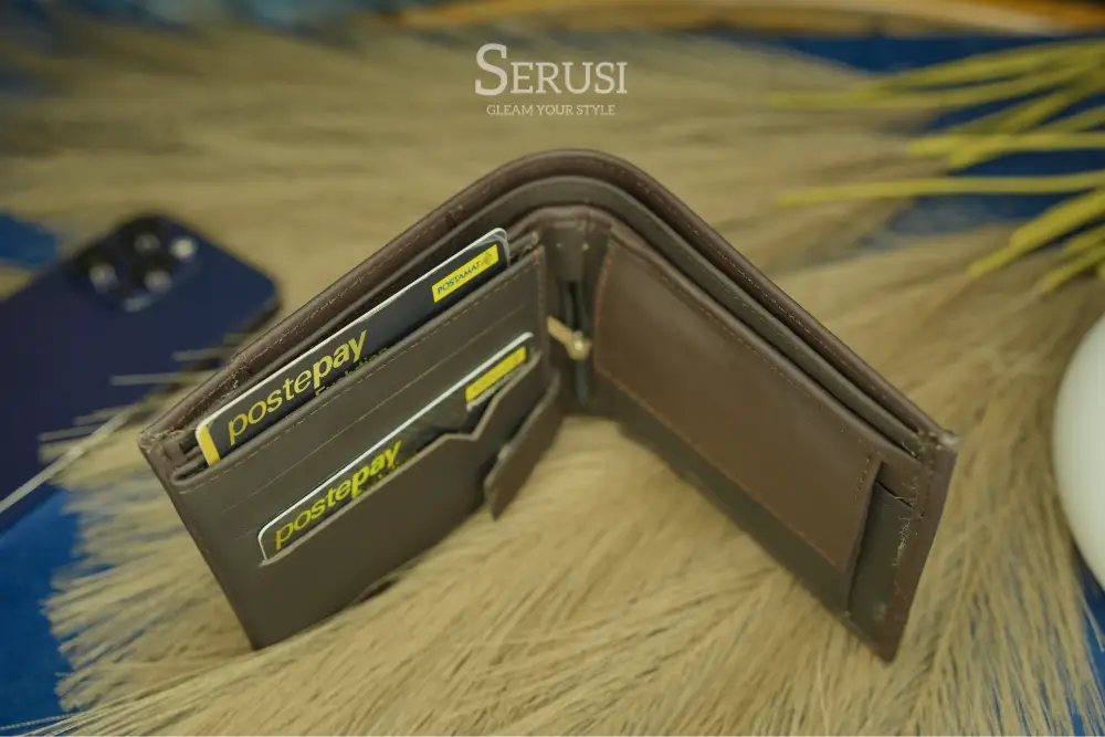 Premium Dark Brown Leather Sleek and Spacious wallet - Image 4